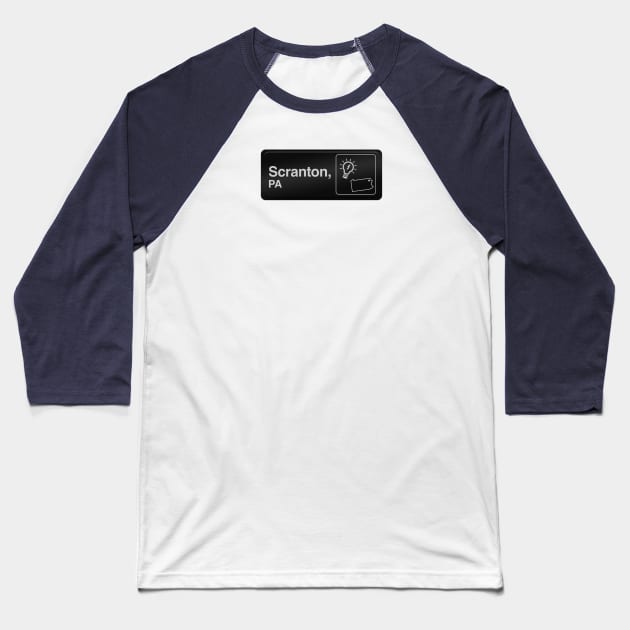 Scranton Sign Baseball T-Shirt by LazyDayGalaxy